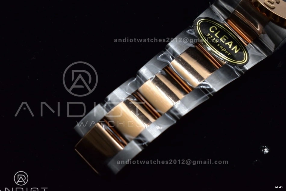 Gold Best Dial Edition Plated VR3235 904L 1:1 Yacht-Master Steel Black Rose Bracelet On 126621 SS Clean 1205
